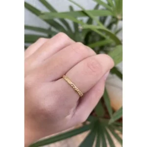 Anel Detalhes Banho de Ouro