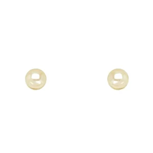 Brinco Pérola Banho de Ouro 4 mm