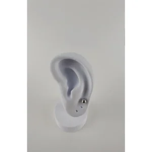 Brinco Bola Lisa Ródio Branco 2 mm