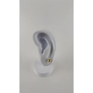 Brinco Bola Lisa Banho de Ouro Tamanho 3 mm