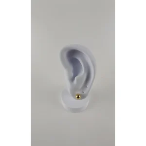 Brinco Bola Lisa Banho de Ouro Tamanho 4 mm